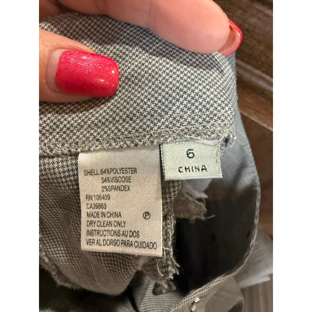 Women's Unbranded Grey & White Patterned Trousers US 6 - Picture 8 of 10